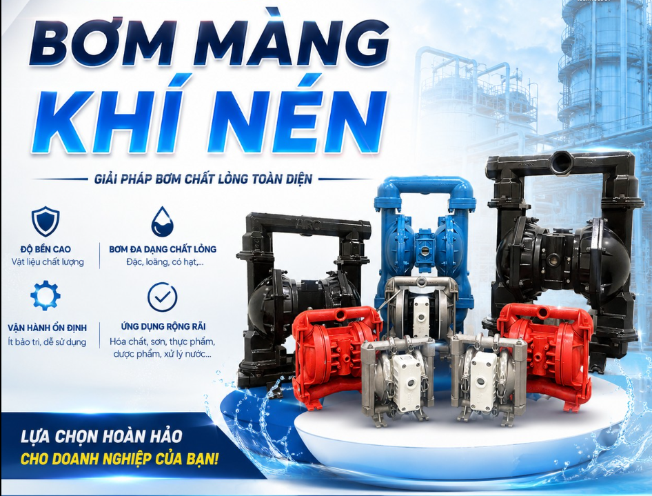 bơm màng khí nén chính hãng